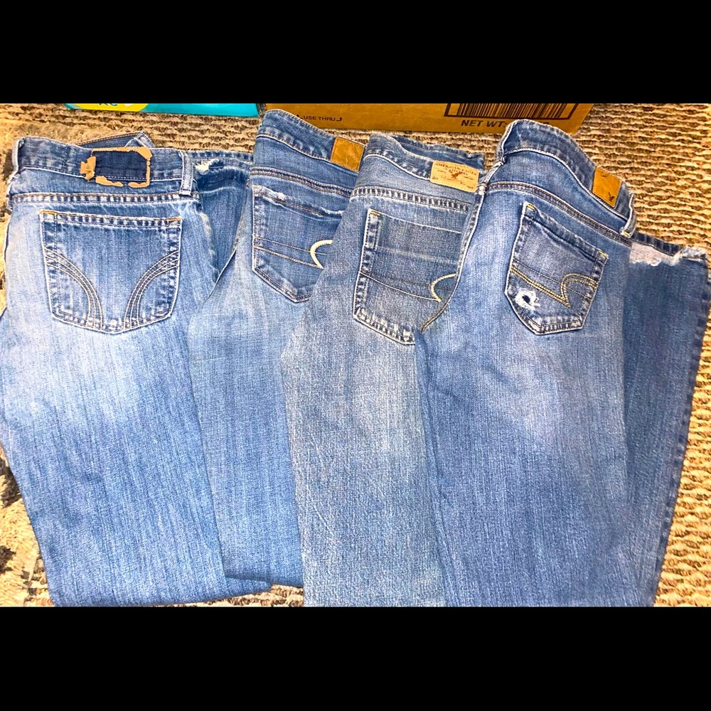 AE and Hollister jeans
